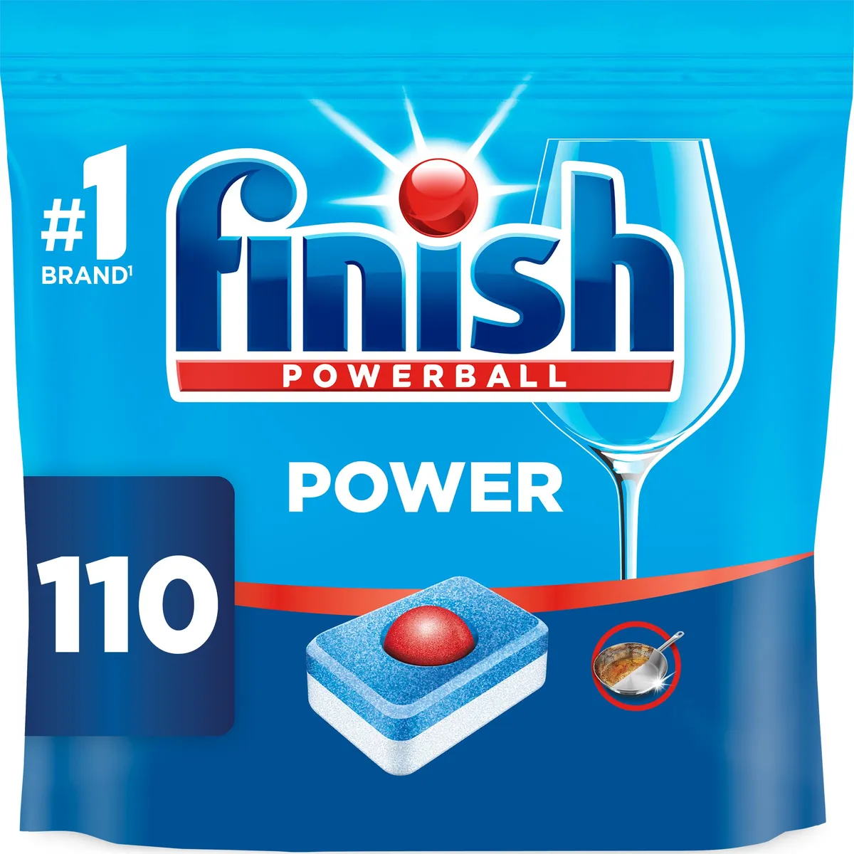 Finish Dishwasher Tablet, Power All in One, 110 Tabs, Fresh Scent