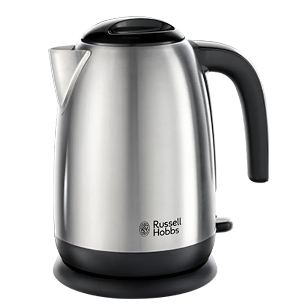 Russell Hobbs Brushed Stainless Steel & Black Electric 1.7L Cordless - Brushed Steel