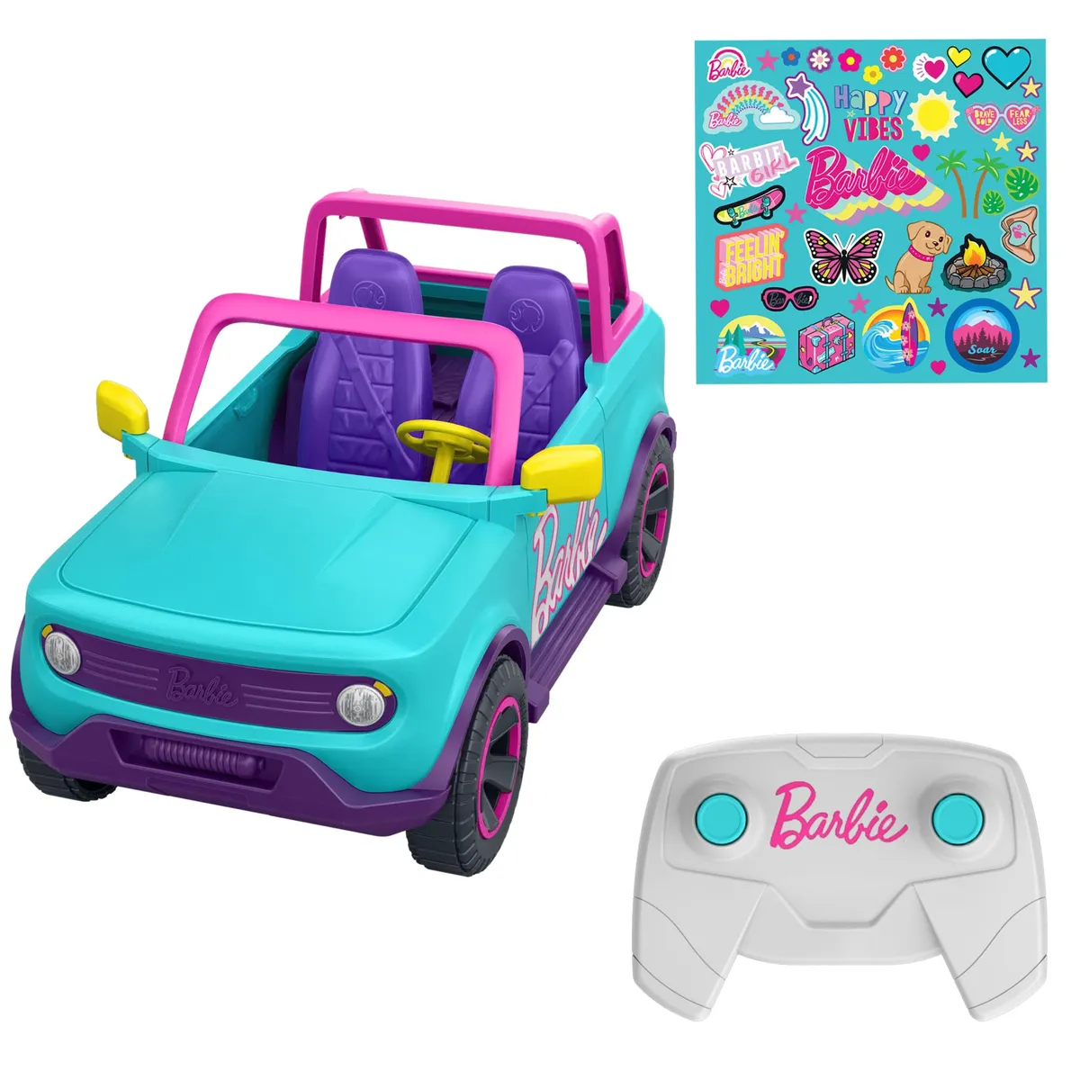 Hot Wheels Barbie RC SUV, Remote-Control Pink Vehicle