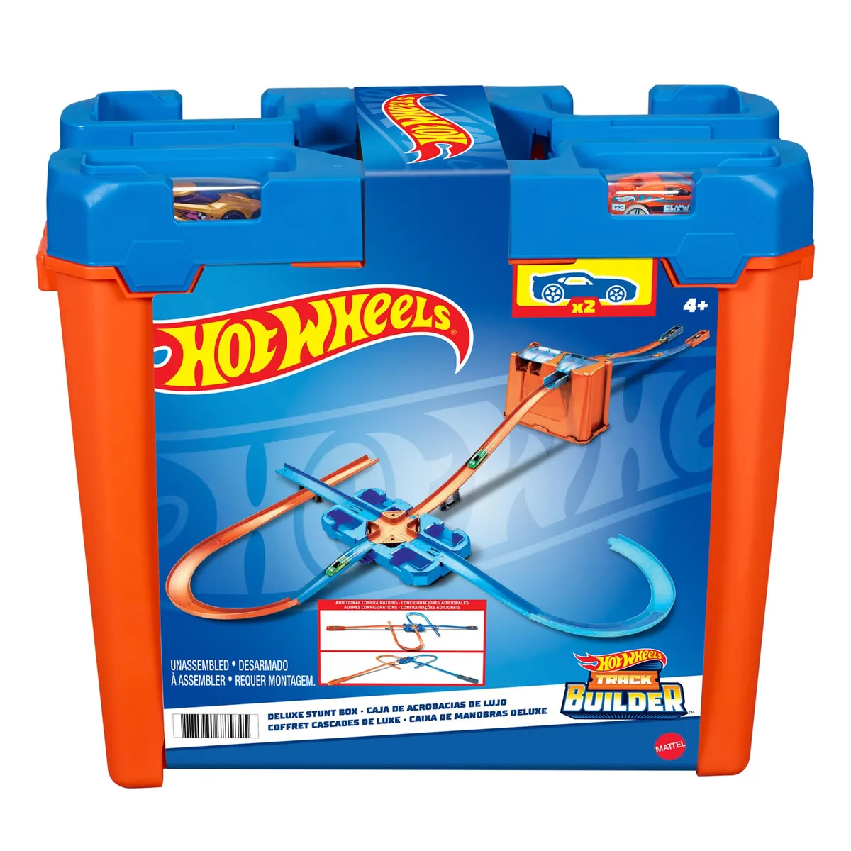 Hot Wheels Track Builder Deluxe Stunt Box & 1:64 Scale Toy Car