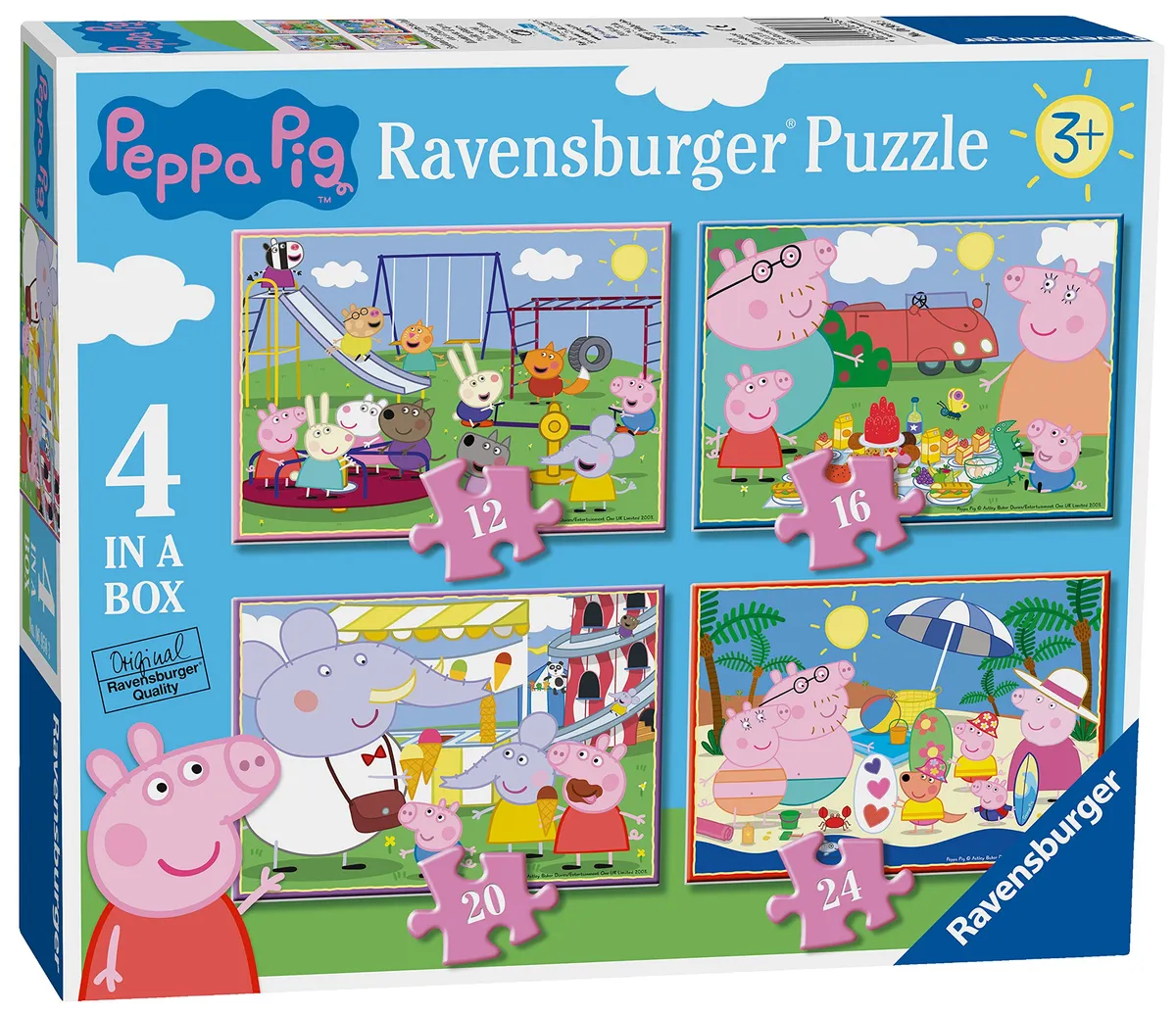 Ravensburger Peppa Pig 4 in a Box Kids Jigsaw Puzzles Age 3
