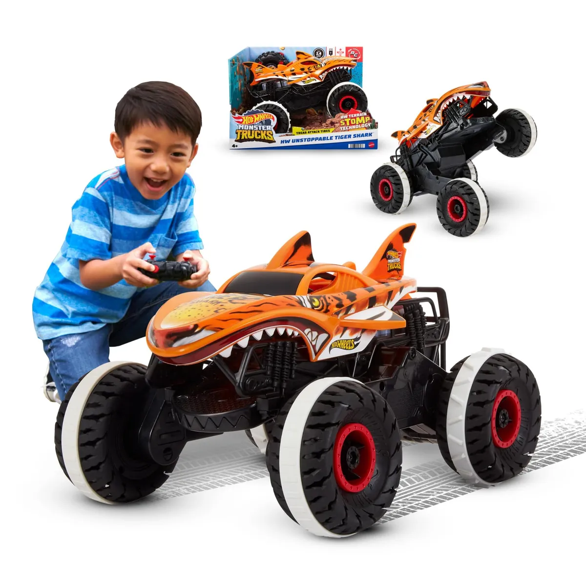 Hot Wheels Monster Trucks HW Unstoppable Tiger Shark RC
