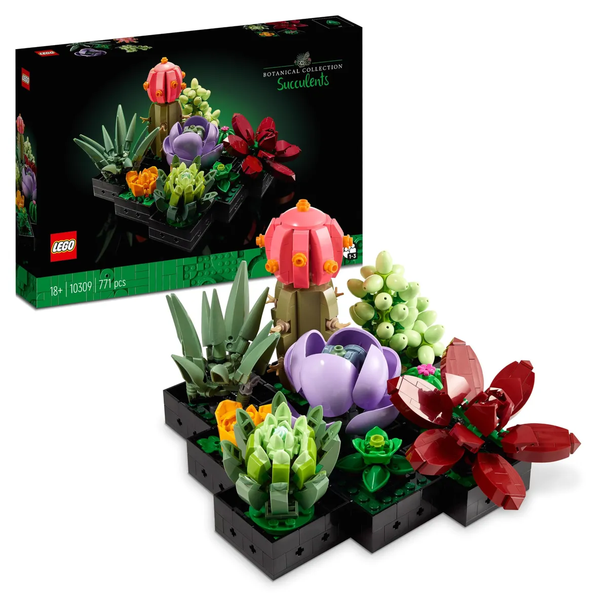 LEGO Botanicals Succulents - Build 9 Small Artificial Plants - Home