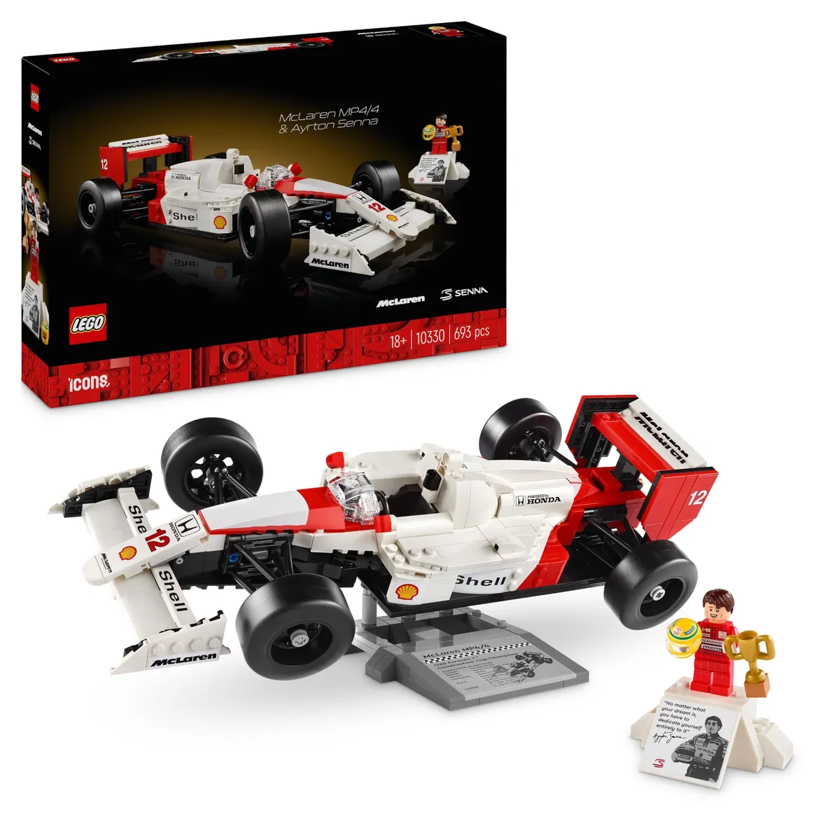 LEGO Icons McLaren MP4/4 & Ayrton Senna Vehicle Set
