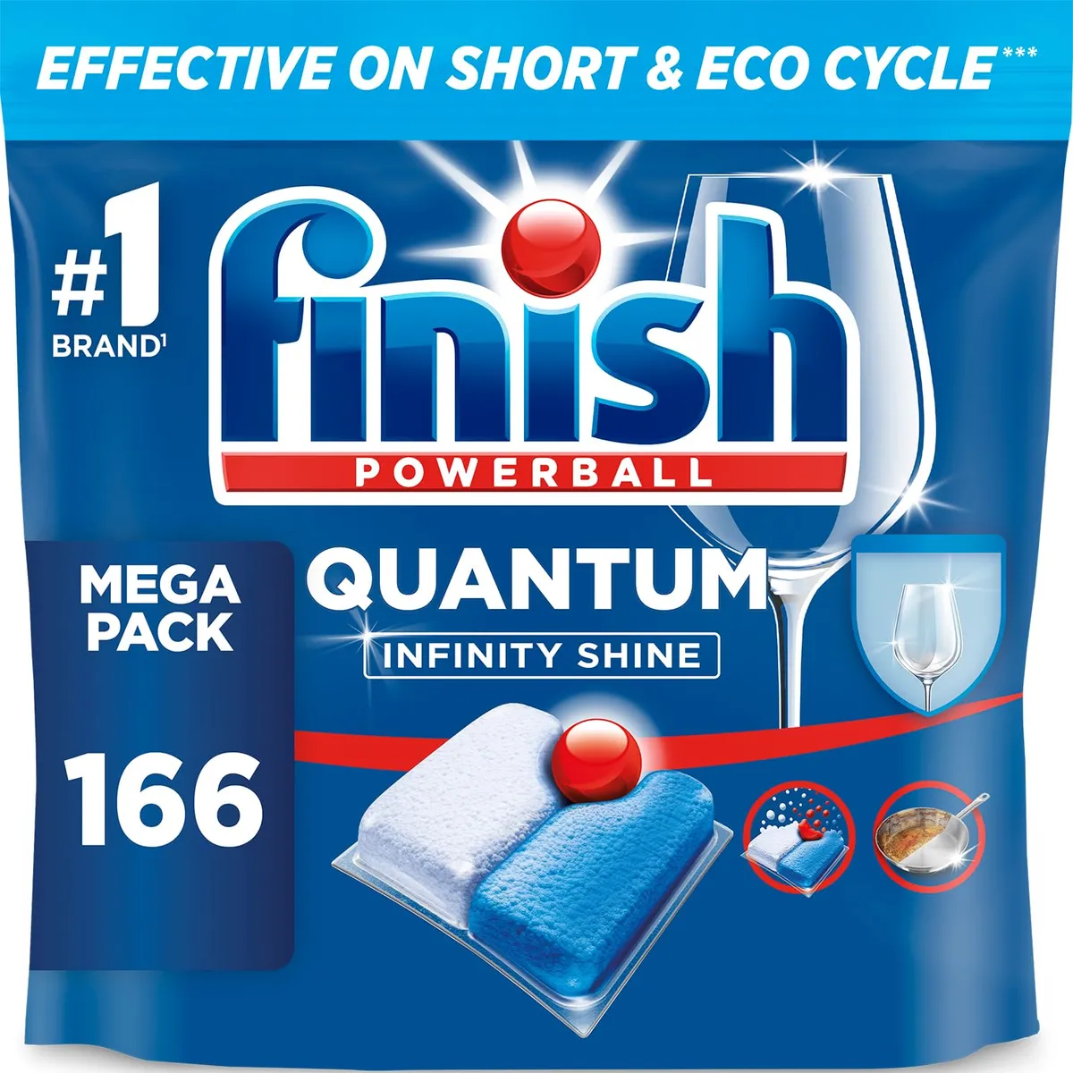 Finish Dishwasher Tablet, Quantum Infinity Shine, 166 Tabs