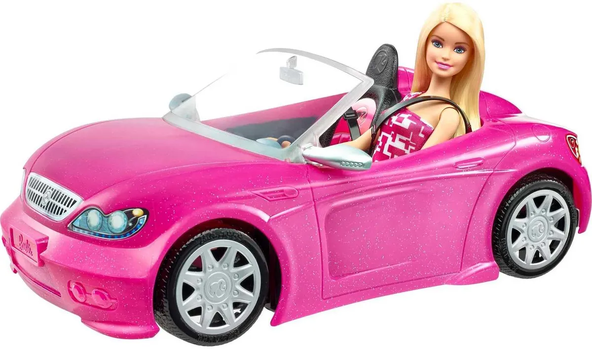 Barbie Dreamland Fashion Doll and Convertible Car