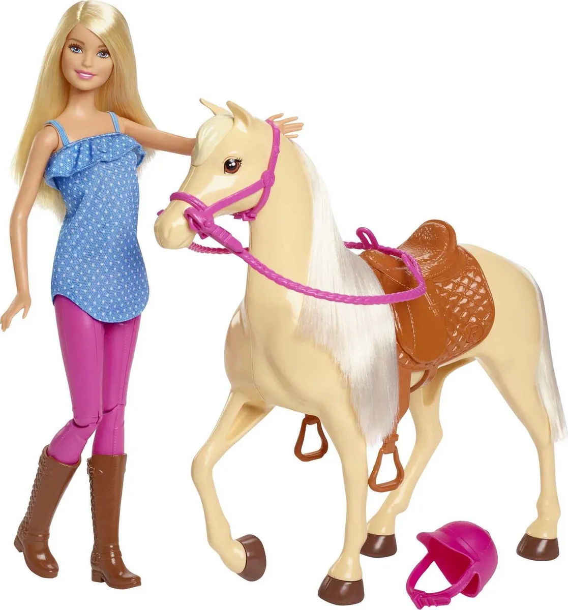 Barbie Playet with Blonde Fashion Doll in Riding Outfit