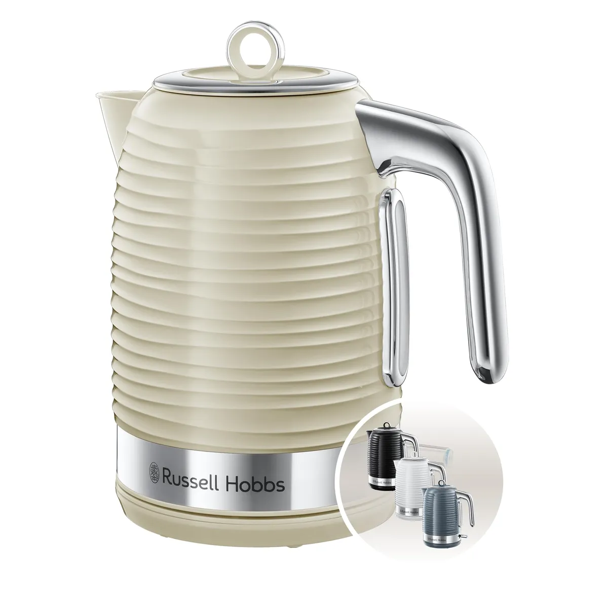Russell Hobbs Inspire Electric 1.7L Cordless Kettle - Cream